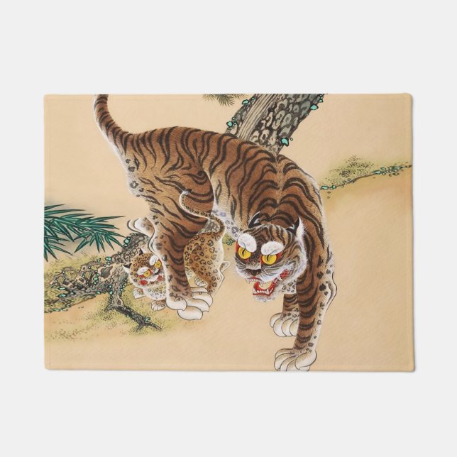 Paillasson Minhwa Tigre laid Koreen  (Devant)