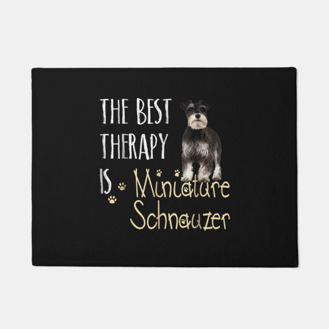 Paillasson Miniatura Schnauzer est la meilleure Théorie (Devant)