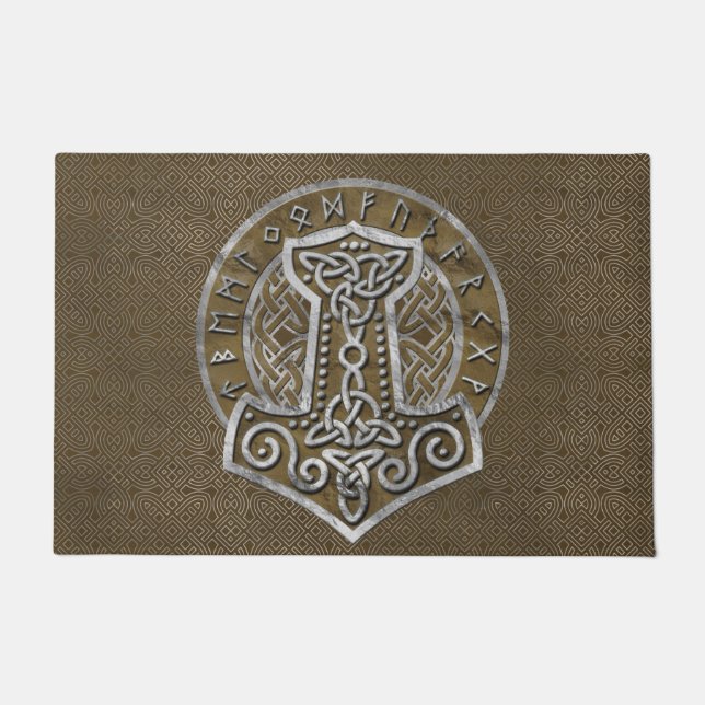 Paillasson Mjolnir - le marteau du Thor (Devant)