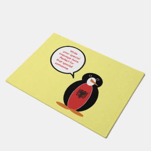Paillasson Mme Pingouin personnalisée Albanie