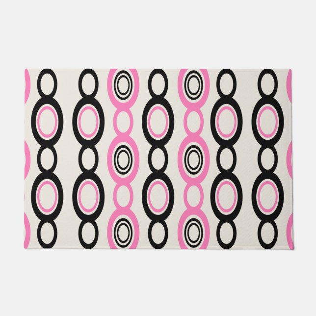 Paillasson Mmilieu du siècle Chaîne moderne Liens Rose noir (Devant)