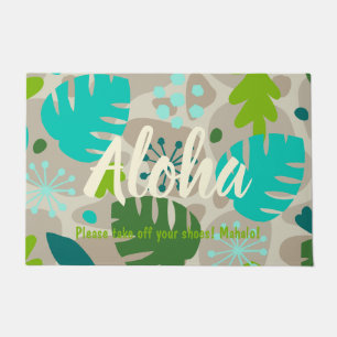Paillasson Mod Monstera Feuilles Abstrait Hawaï Tropical-Cool