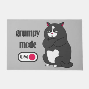 Paillasson Mode grumeux sur drôle de gros chat