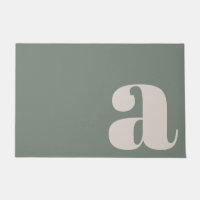 Moderne Monogramme Minimaliste Couloir Vert Sauge