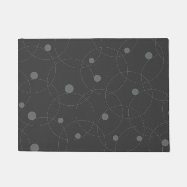Paillasson Moderne, simple, ludique, amusant motif de cercles (Devant)