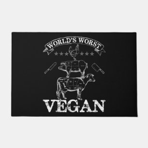 Paillasson Mondes les plus mauvais Vegan Viande BBQ poulet po
