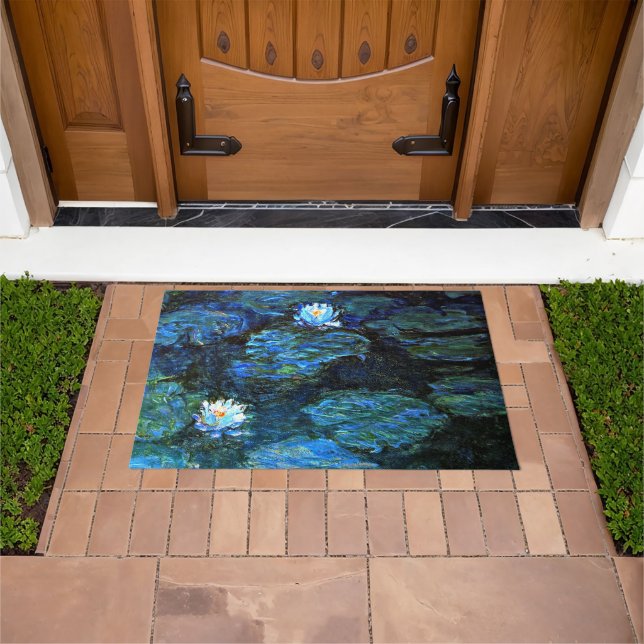 Paillasson Monet - Lys d'eau Bleus (De plein air)