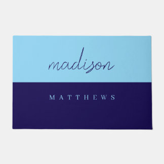 Paillasson Monogram Navy Blue | Modern Minimalist