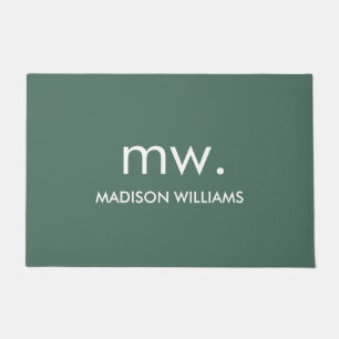 Paillasson Monogram Pastel Élégant Design Moderne Minimaliste