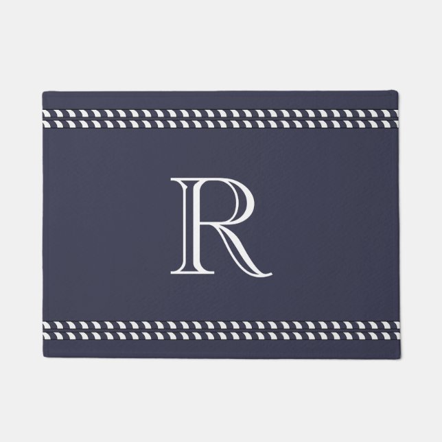 PAILLASSON MONOGRAMME CHIC DE LA PORTE MAT_WHITE SUR LA (Devant)