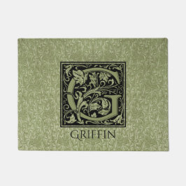 Paillasson Monogramme de lettre de la lettre G premier