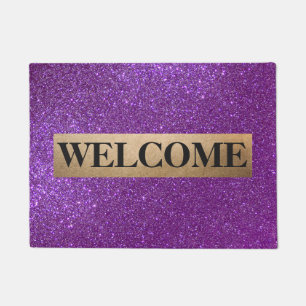 Paillasson Monogramme de Parties scintillant violette royale 