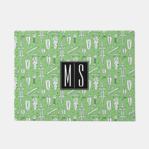 Paillasson Monogramme du motif   de crocodile de croquis
