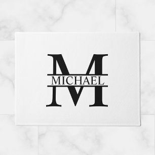 Paillasson Monogramme et nom personnalisés