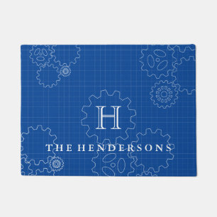 Paillasson Monogramme fait sur commande de famille de style