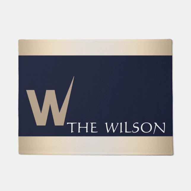 Paillasson Monogramme fait sur commande personnalisé (Devant)