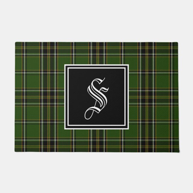 Paillasson Monogramme irlandais de tartan (Devant)