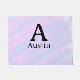 Paillasson Monogramme majuscule masculine ajouter un nom past