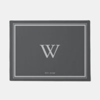 Monogramme minimal Accueil Fer gris | Argent