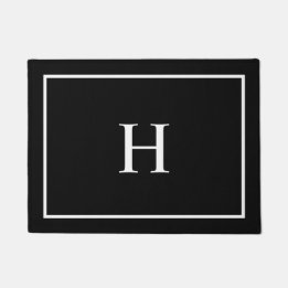 Paillasson Monogramme moderne élégant noir