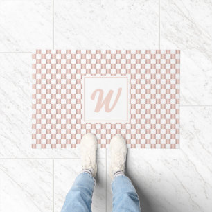 Paillasson Monogramme Motif rose Gold Pink