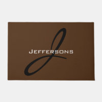 Monogramme noir Brown tendance Nom de famille