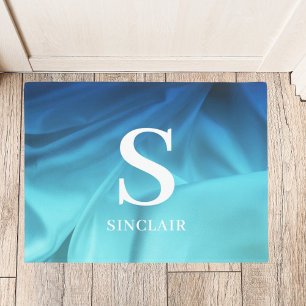 Paillasson Monogramme Ocean Blue Satin Door