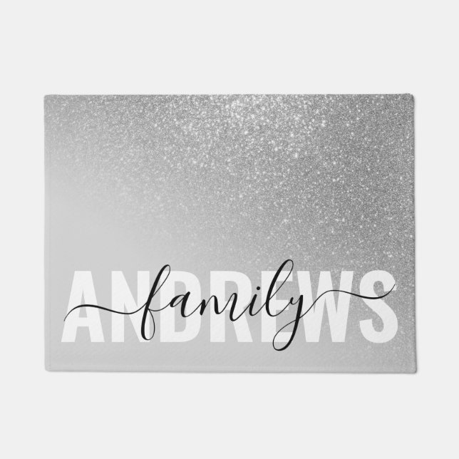 Paillasson Monogramme Ombre diagonal de Parties scintillant a (Devant)