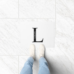 Paillasson Monogramme personnalisé et porte de nom