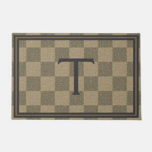 Paillasson Monogramme tan Brown rustique