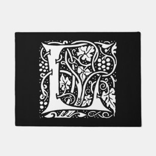 Paillasson Monogramme vintage L Art Nouveau