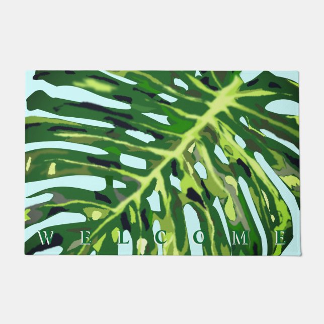 Paillasson Monstera Leaf Welcome Domat (Devant)
