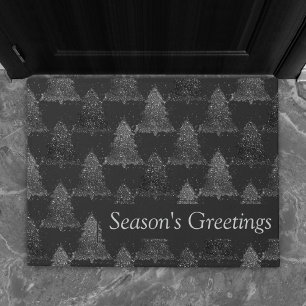 Paillasson Moody Tree Motif Onyx Silvery Black Personnalisé