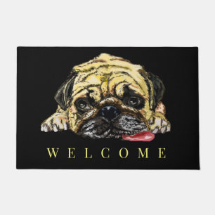 Paillasson Mops - Bienvenue