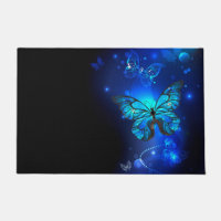 Morpho Butterfly in the Dark Background