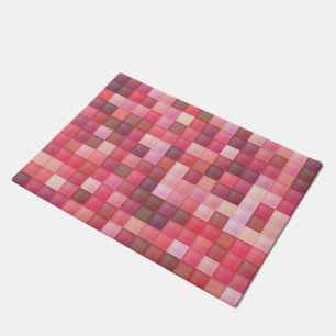 Paillasson Mosaïque de carreaux rose et violet