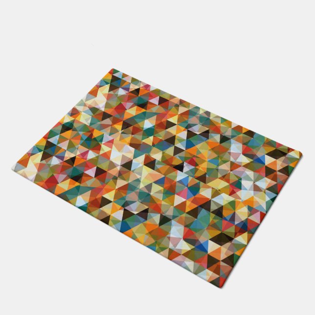 Paillasson Mosaïque géométrique Abstraite moderne (Incliné)