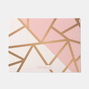 Paillasson Mosaïque rose d'or
