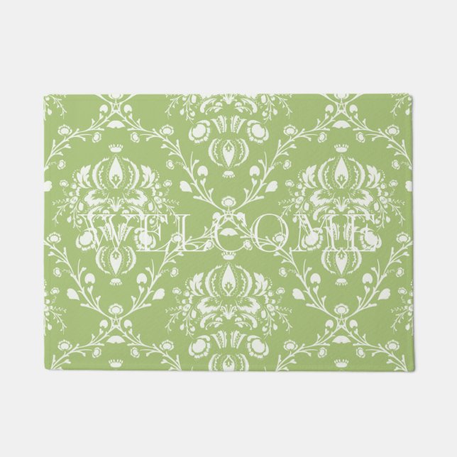 Paillasson Moss Green Damask (Devant)