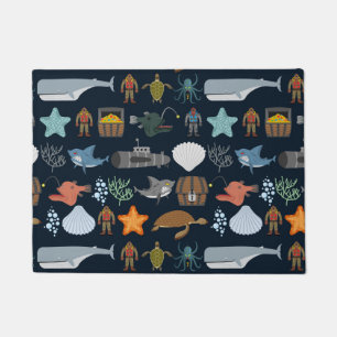 Paillasson Motif 1 d'habitants d'océan