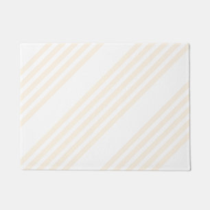 Paillasson Motif à cinq rayures beige et blanc