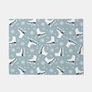 Paillasson Motif à thème hiver avec patins à glace