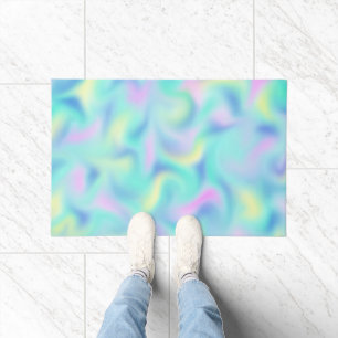 Paillasson Motif Abstrait Blurred Pretty Pastel Swirls