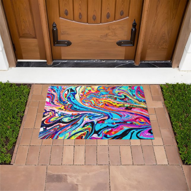Paillasson Motif Abstrait coloré (De plein air)