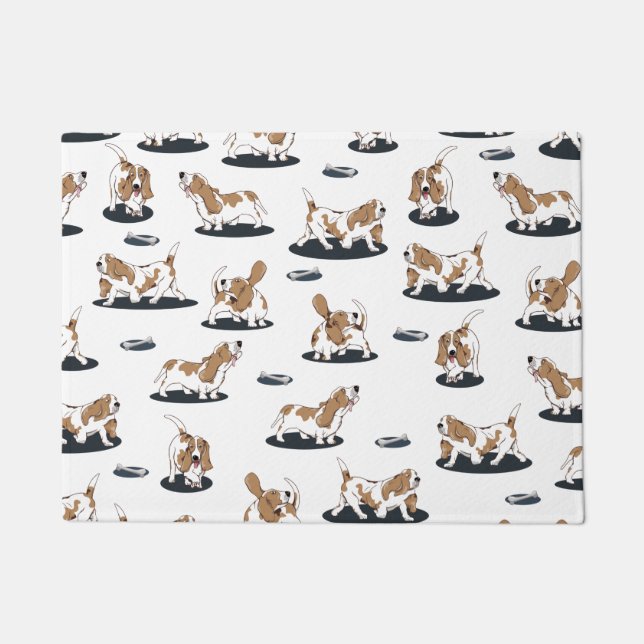 Paillasson Motif Basset Hound (Devant)