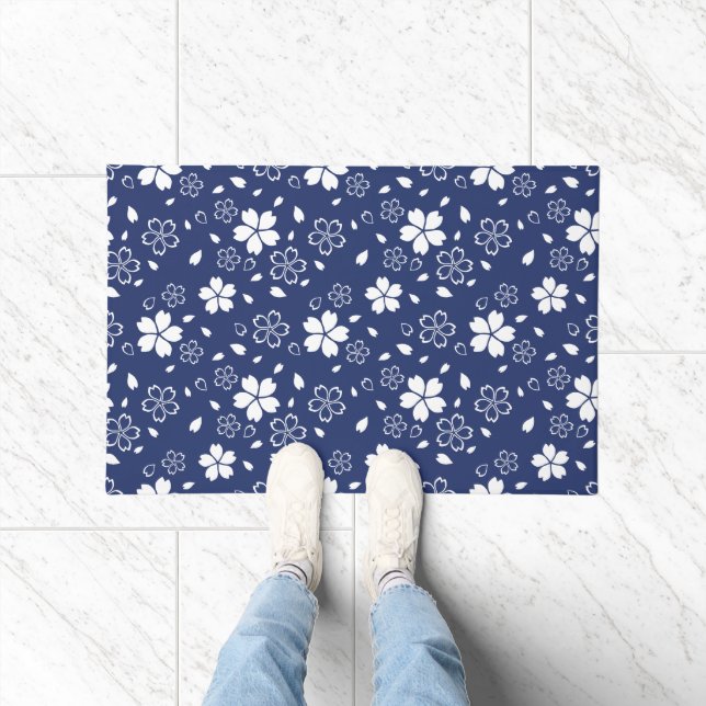 Paillasson Motif Blue Sakura (Intérieur)
