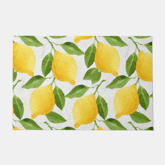 Paillasson Motif citrons aquarelle