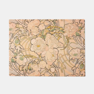 Paillasson Motif classique Art nouveau de jardin de pivoines