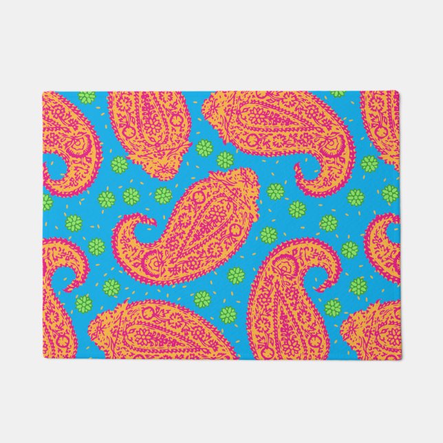 Paillasson Motif coloré Paisley (Devant)