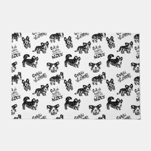 Paillasson Motif Cute Corgi